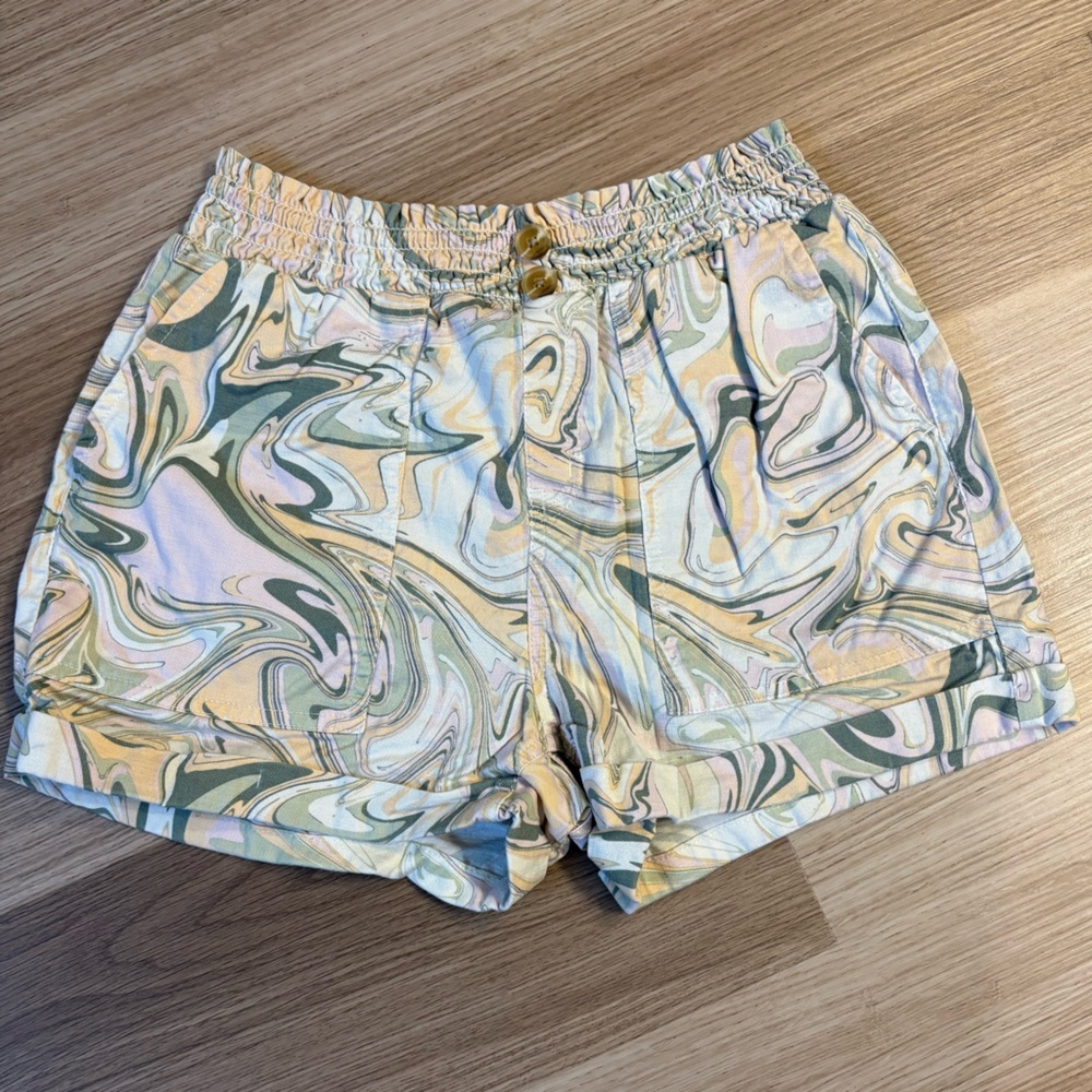 SO High Rise Utility Short Swirl Pattern